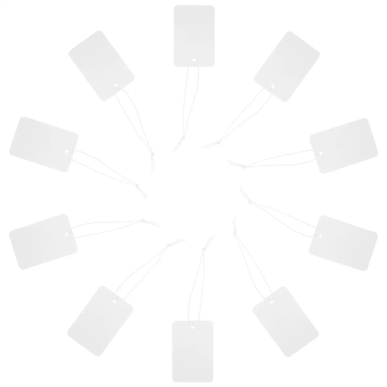

100Pcs Elastic Rope Tags 4x6 White Card Handwriting Labels for Jewelry Clothing Price Tags Gift Packaging Accessories