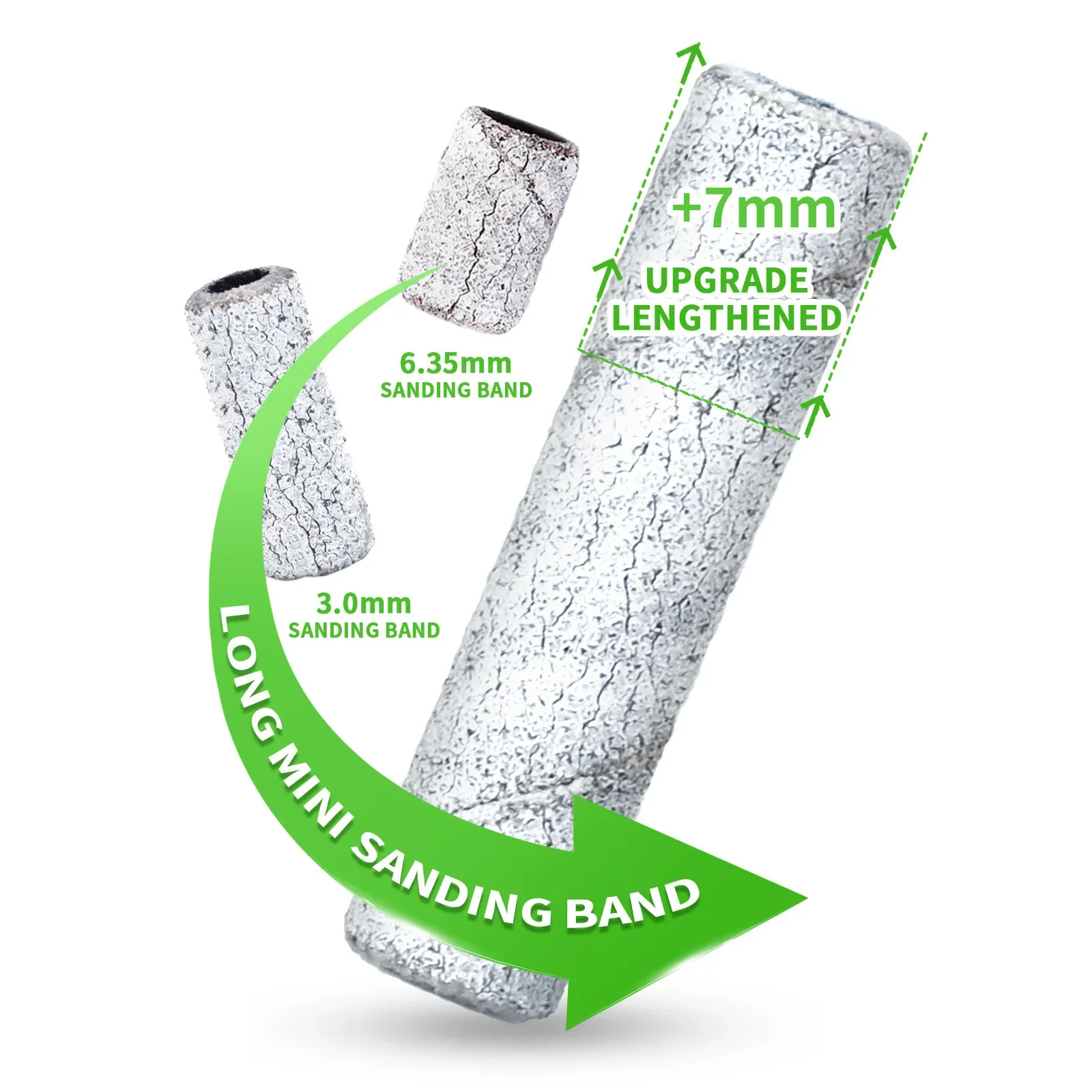 30/40PC 3 mm mini extra lange schuurbanden sets voor acryl- en polijstgelverwijdering 80 # 120 # 180 # 240 #   Roestvrijstalen nagelriemboor