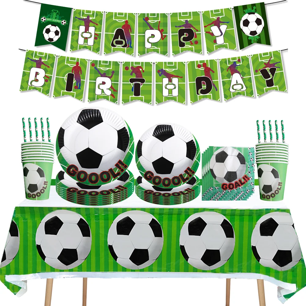 

Football Sport Birthday Party Decoration Disposable Tableware Baby Shower Boys Favorite Gifts Toys Paper Plate Cup Supplies