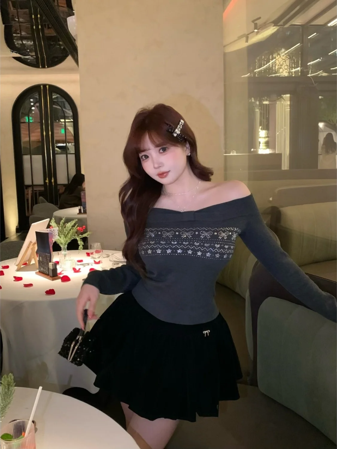 

Adorable Face Hero Fair Island Snowflake Soft Cozy Overhead Knotted Sweater Women's Autumn Winter New Sle Warm Knitted Top