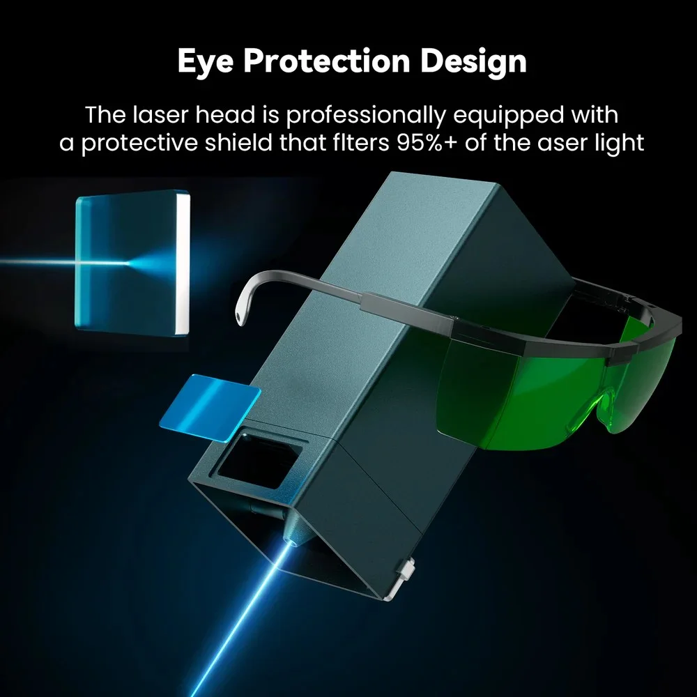 RAY5 30W 레이저 조각 절단 모듈 헤드 강력한 CNC 초점 다이오드 레이저 조각기 기계 액세서리 눈 보호