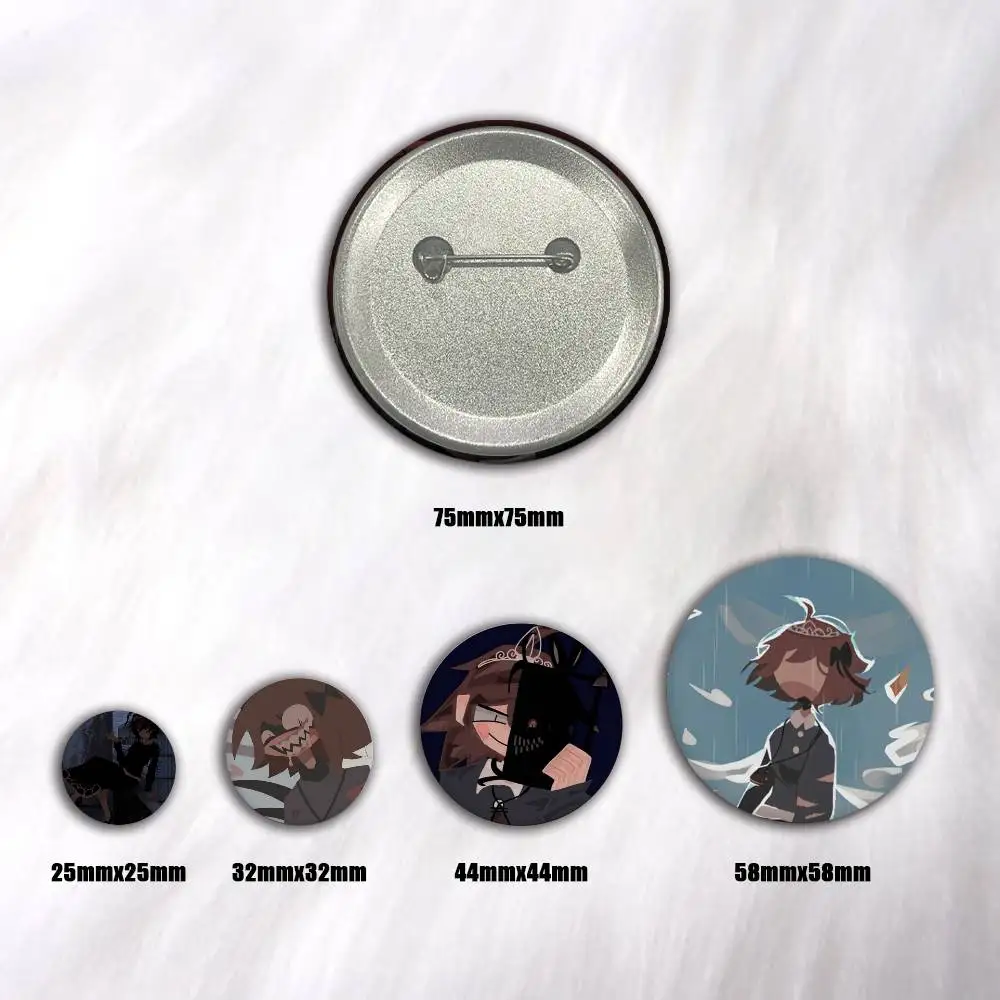 FBE Anime Alice  Creative Round Button Badges Pin Brooch Backpack Jewelry Gift