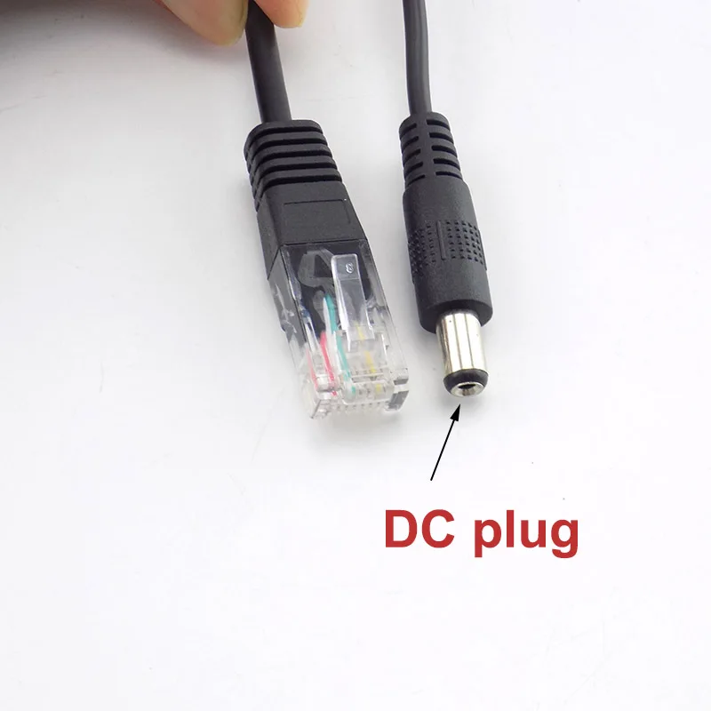 POE Splitter Cable 48V to 12V 5V Output Power Over Ethernet Poe Connectors Adapter for Security Camera Surveillance  W28