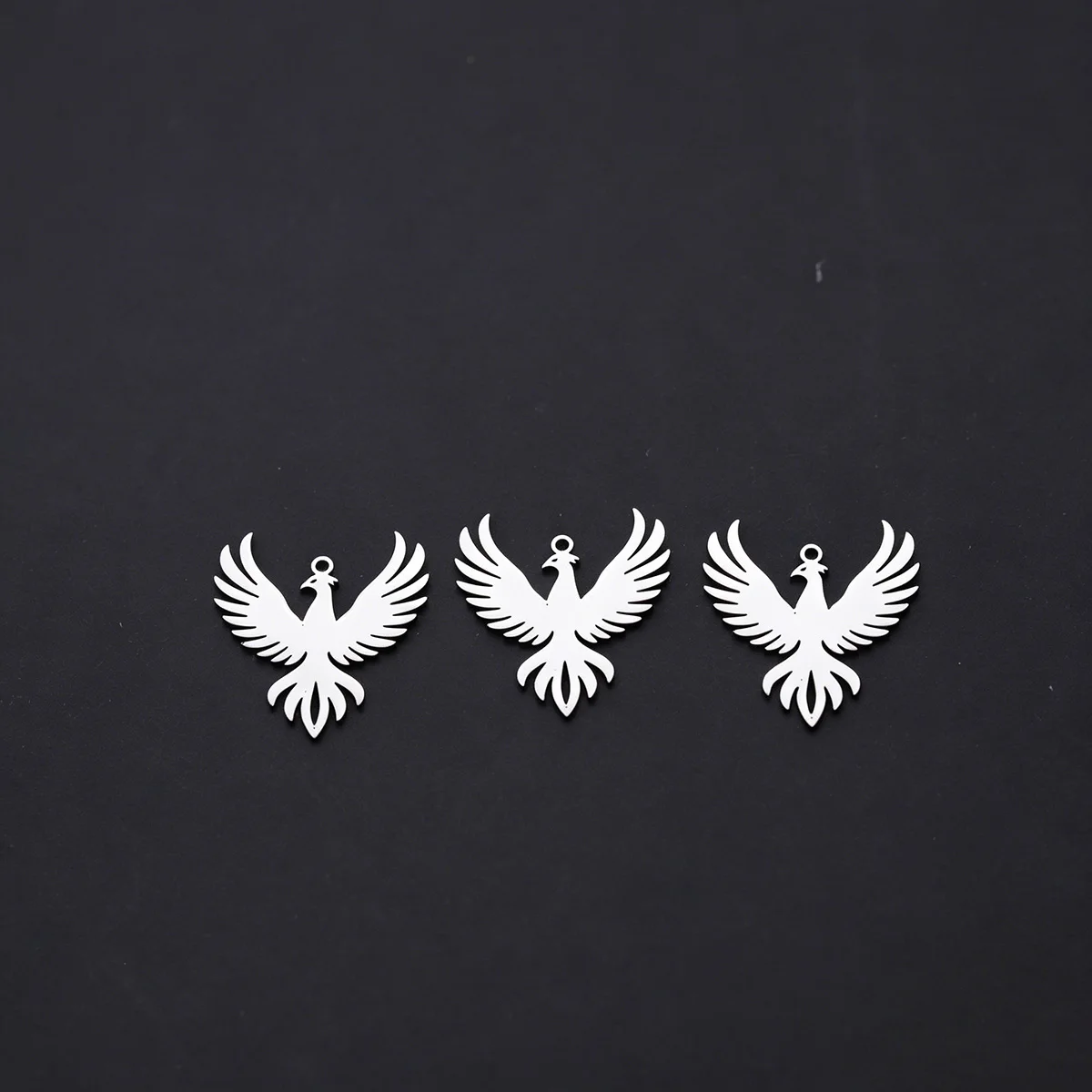 3pcs Flying Bird Charms Phoenix DIY Craft Earring Necklace Handcraft Jewelry Making Supplies Stainless Steel Pendant