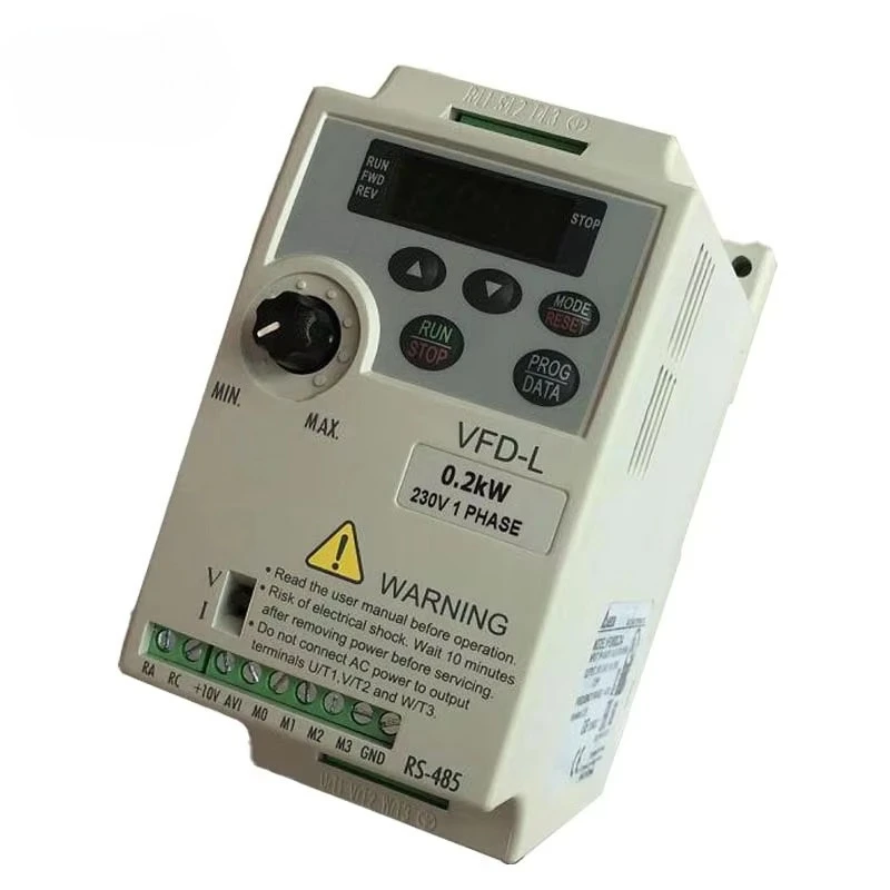 

Inverter vfd-l original genuine 220V 0.4kw/0.75kw/1.5kw/2.2kw motor application, 380V 3-phase nominal voltage