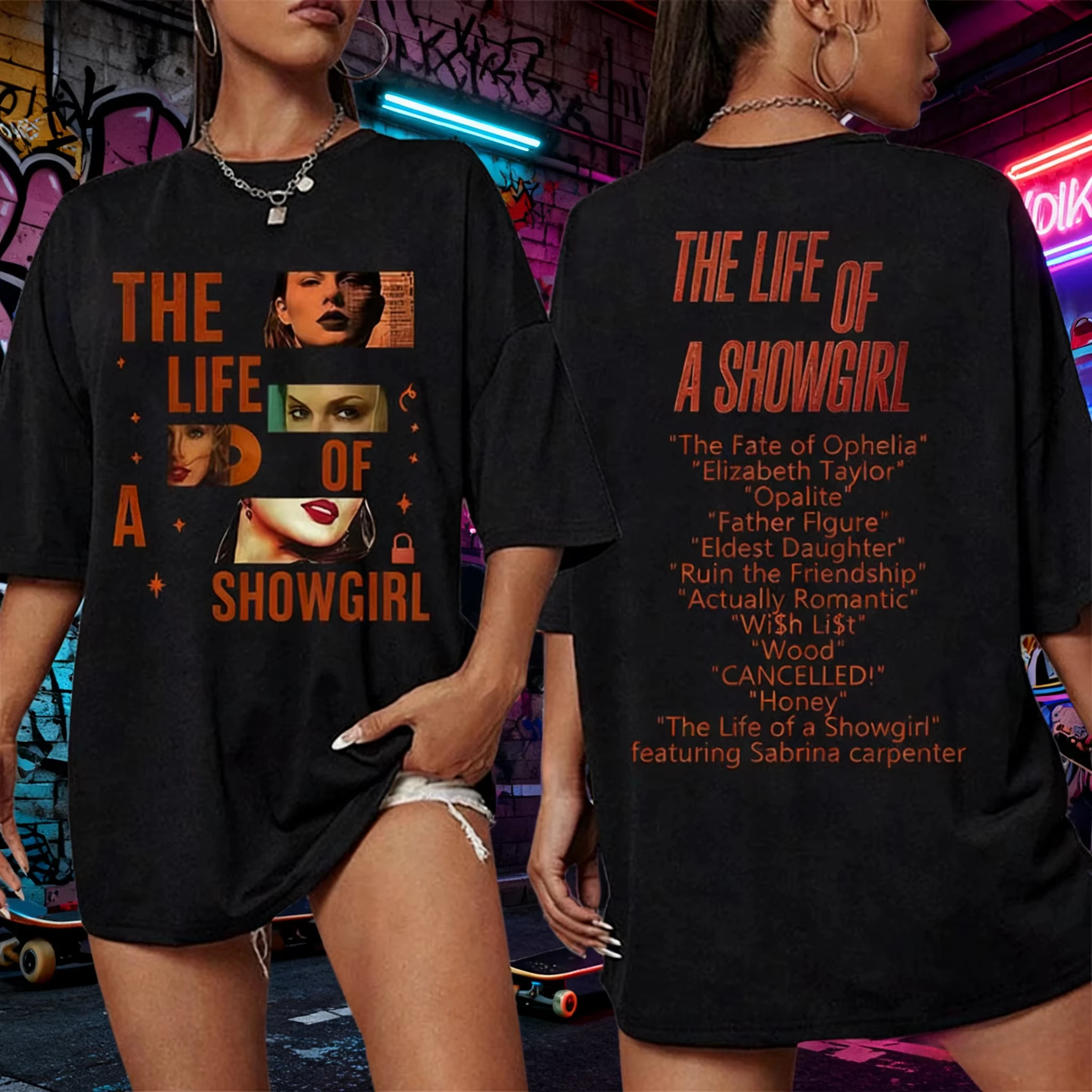 2025-verao-a-vida-de-um-showgirl-tour-merch-algodao-impresso-camiseta-das-mulheres-dos-homens-de-alta-qualidade-moda-vintage-oversized-y2k