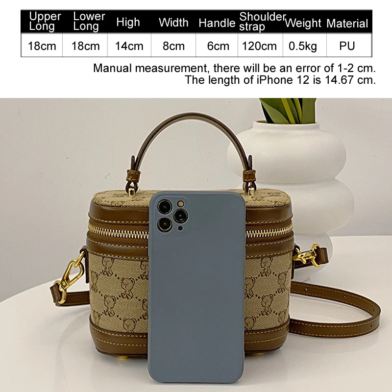 fashion crossbody bag good-looking bucket bag women's small bag 2024 new women's bag Luxury cylinder handbag purse shoulder bag