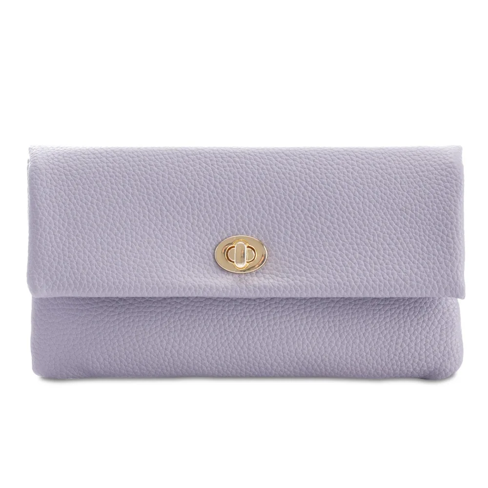 

Fashion PU Leather Envelope Wallets Zipper Metal Buckle Women Long Clutch Bag Korean Style Multifunctional Change Bag Women