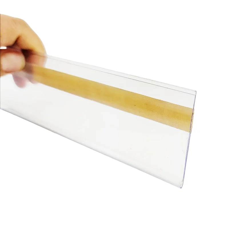 Держатель-клипса из ПВХ высотой 5 см для ценников, этикеток и рекламных полосок, самоклеящаяся лента, 1 упаковка