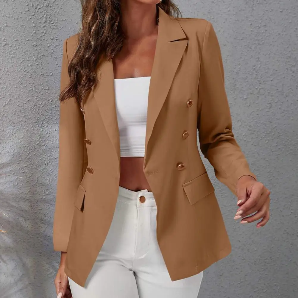 Việc Đi Lại Phong Cách Chống Phai Màu Chính Thức Công Sở Nữ Slim Blazer Dài Áo Khoác Ngoài