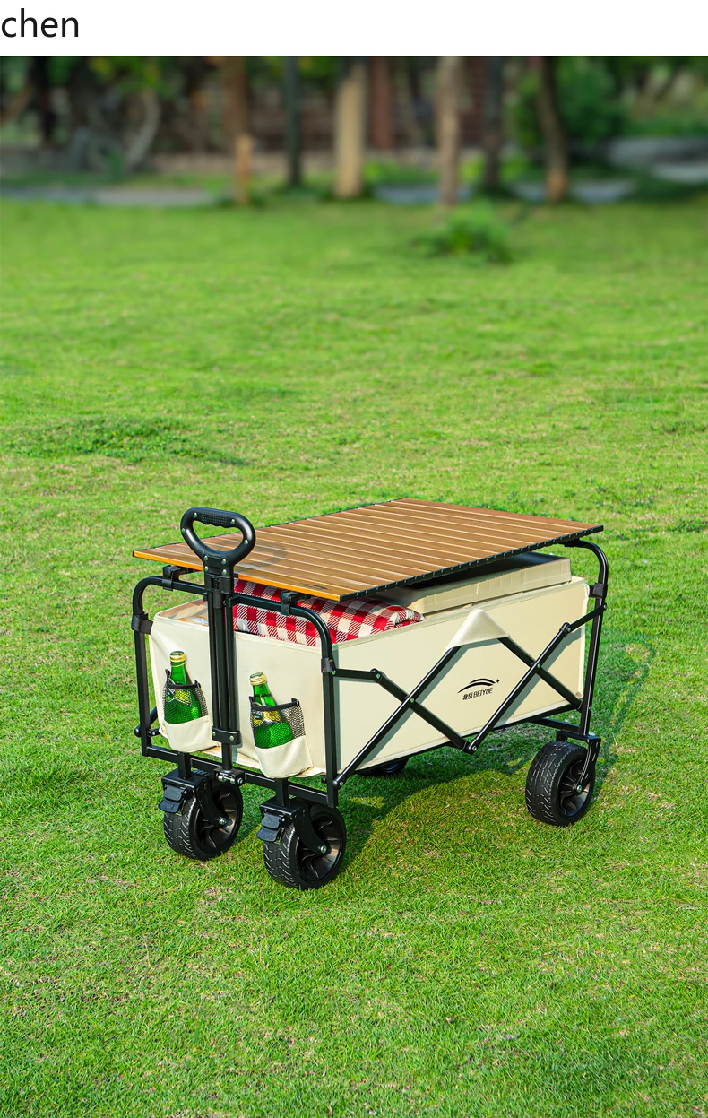

ZML outdoor camper foldable oversized camp portable trolley small trailer