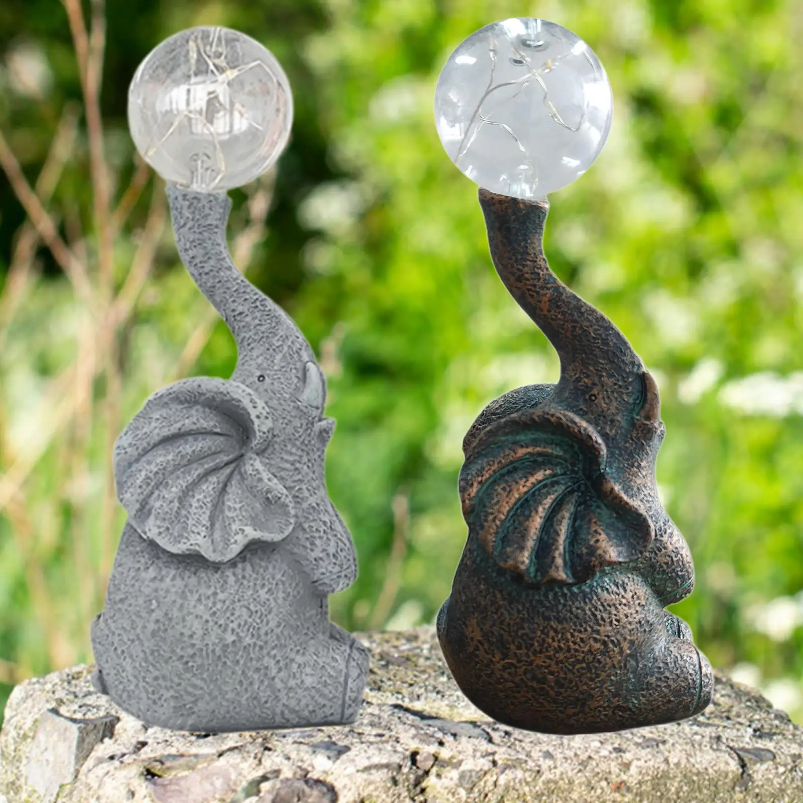 

Garden Statue with Solar Light Outside Decoration for Porch Balcony Backyard