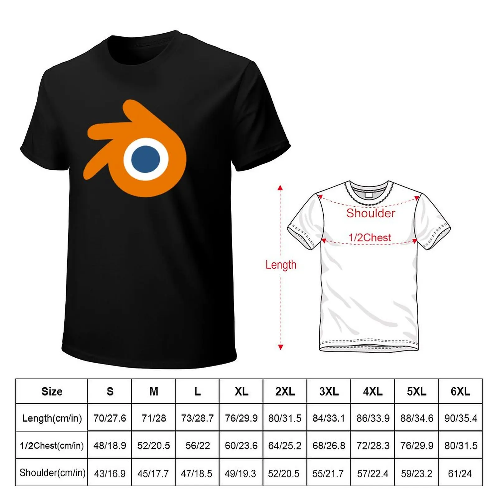 Blender 3D Logo T-Shirt quick drying graphic t shirts rapper graphic tees oversizeds plus size men clothing