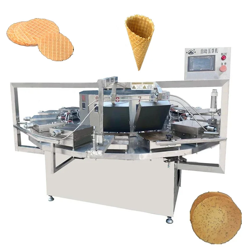 New Electric Stainless Steel Waffle Maker Machine Egg Roll & Ice Cream Cone Wafer Biscuit Stick Making Machine Condition New