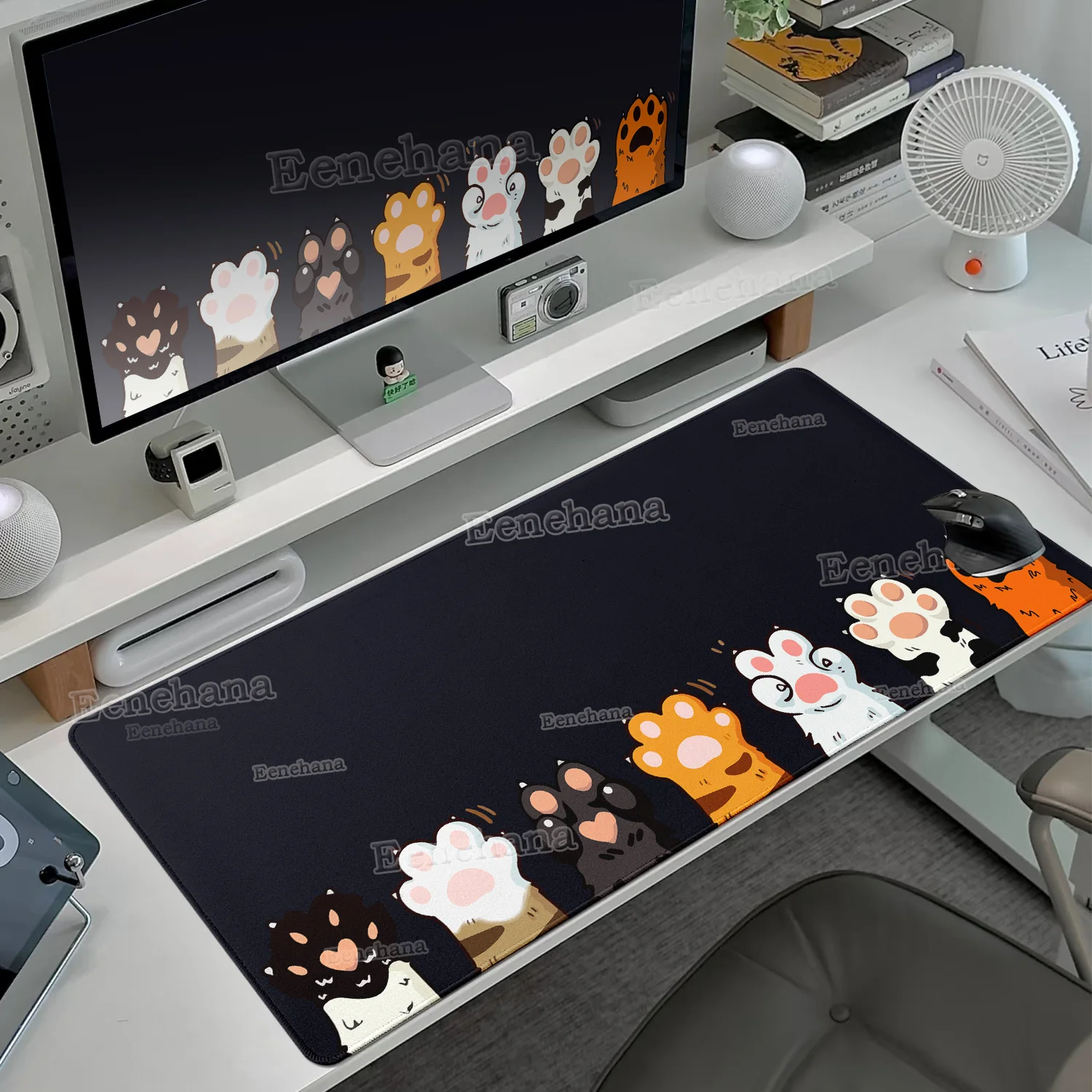 

Cute Large Gaming Cat's Paw Mouse Pad Non-Slip Rubber Big Kawaii Mousepads Pc Gamer Computer Laptop Office Extend XXL Desk Mats