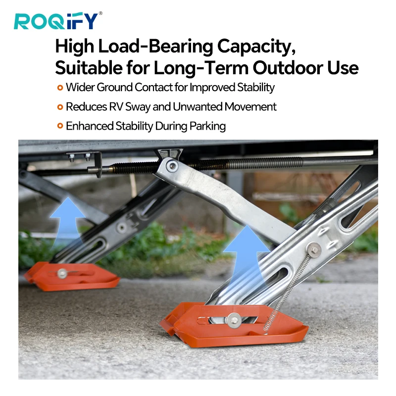 4PCS Caravan Stabilizer Jack Big Foot Pad, Compatible with ALKO Stabilizer Legs, High Load Bearing, Reduce Trailer Sway
