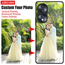 JURCHEN Custom Photo Cases For Huawei Honor 8S X8 Magic6 8X X8b 20 10 10i Lite Pro Plus 5G Images Silicone Glass Leather Cover