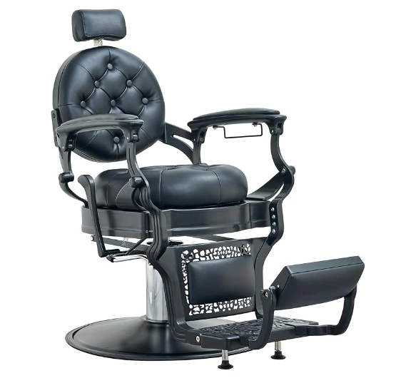 

Wholesale Prsofesional Men All Black Barber Chair Frame Takara Belmont Salon Hairdressing Barber Chairs
