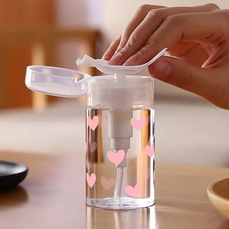 1/4 unidades de frasco de plástico com tampa flip-top, recipiente vazio para tónico facial, desmaquilante, produtos de cuidados com a pele, recipiente cosmético à prova de vazamentos.