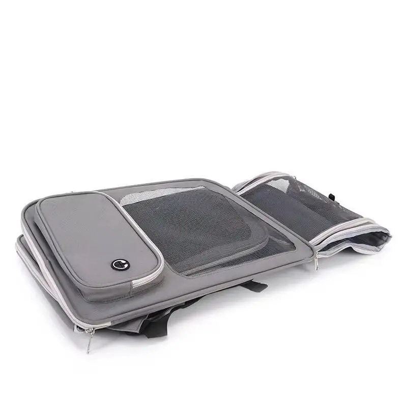 حقيبة ظهر للقطط، حقيبة ظهر للحيوانات الأليفة، قابلة للتنفس، محمولة وقابلة للطي، قابلة للتوسيع، سعة كبيرة، حقيبة سفر خارجية قابلة للتنفس #6