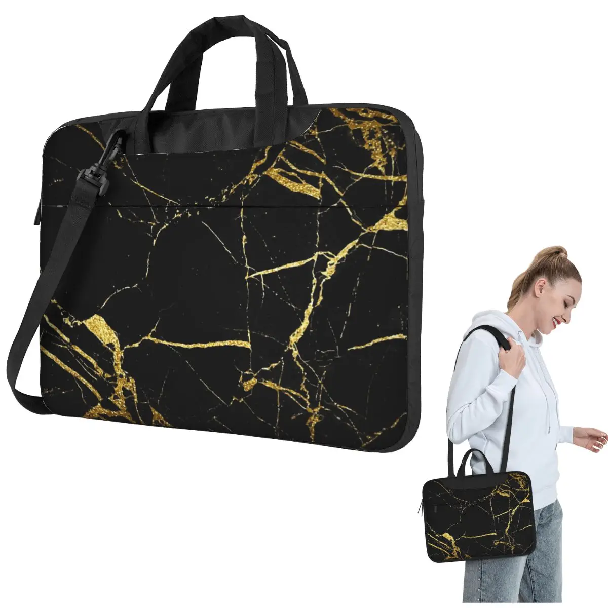 

Marble Laptop Bag Shockproof Case Computer Bag 13 14 15.6 Inch Crossbody Laptop Pouch For Macbook Pro Air