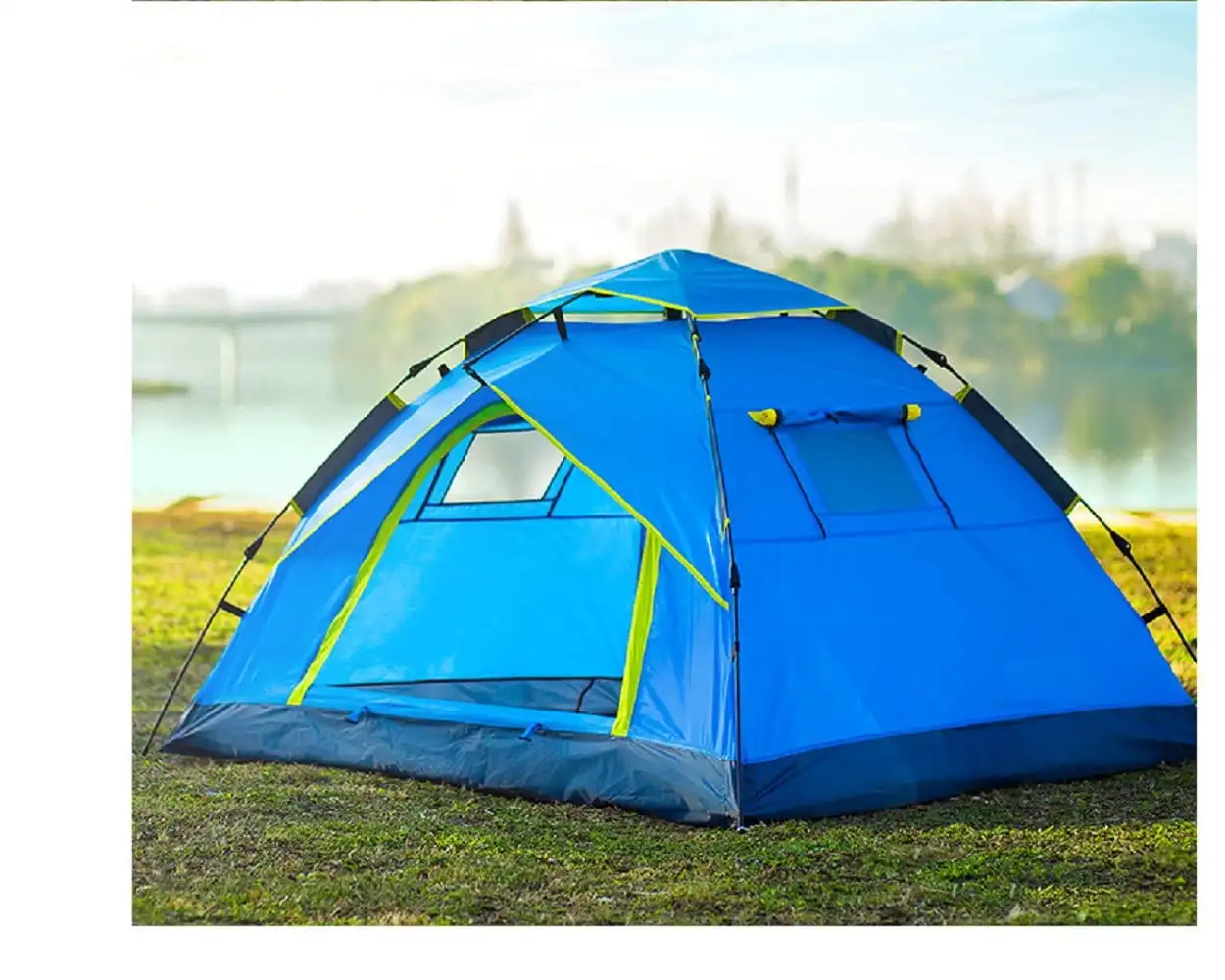 Instant Pop Up Family Camping Tent Waterproof Windproof Portable Automatic Setup for Hiking Outdoor