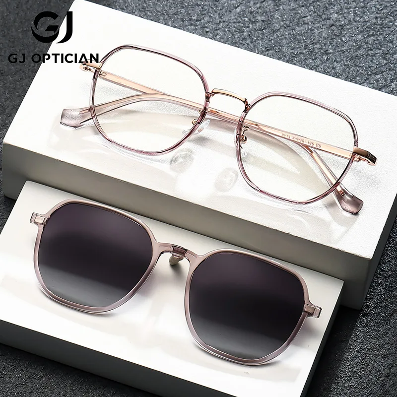 

GJ OPTICIAN магнитные очки на присоске, универсальные поляризационные солнцезащитные очки с защитой от синего света, прогрессивные очки для чтения по рецепту