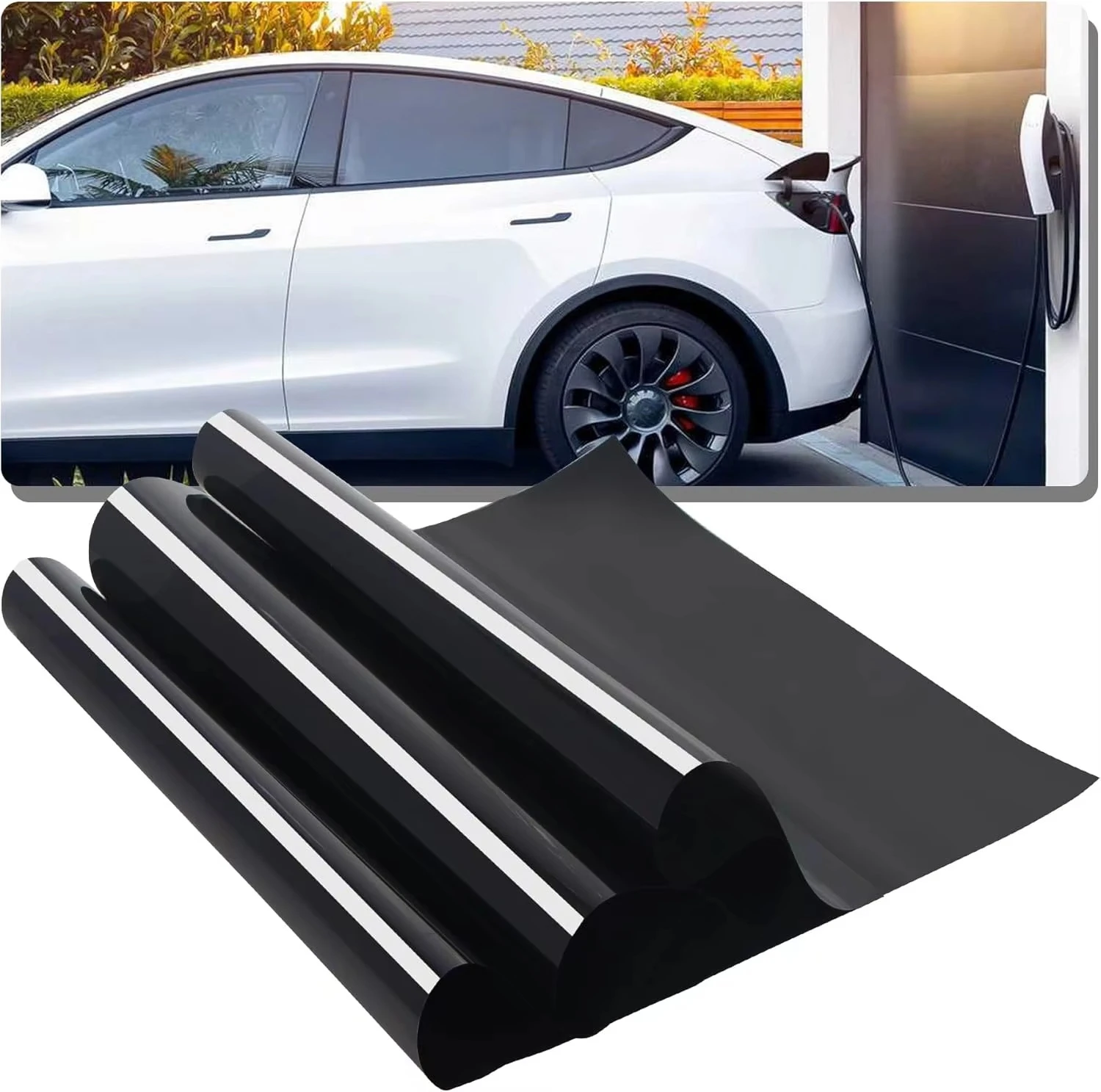 

Fog Insulation PET Self-Adhesive Sun Car Window Film Privacy UV Protection Color-Changing -Scratch Function