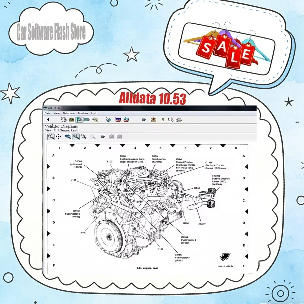 Newest Alldata Repair Software 10.53v Mitchell 11 Offline + Unlimited Laptop Installation Latest Version for Automotive Repair