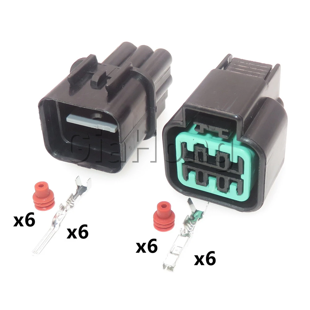 1 Set 6 Ways AC Assembly Car Oxygen Sensor Electric Wire Adaptor For KIA Hyundai PB621-06020 PB625-06027 Car Waterproof Socket