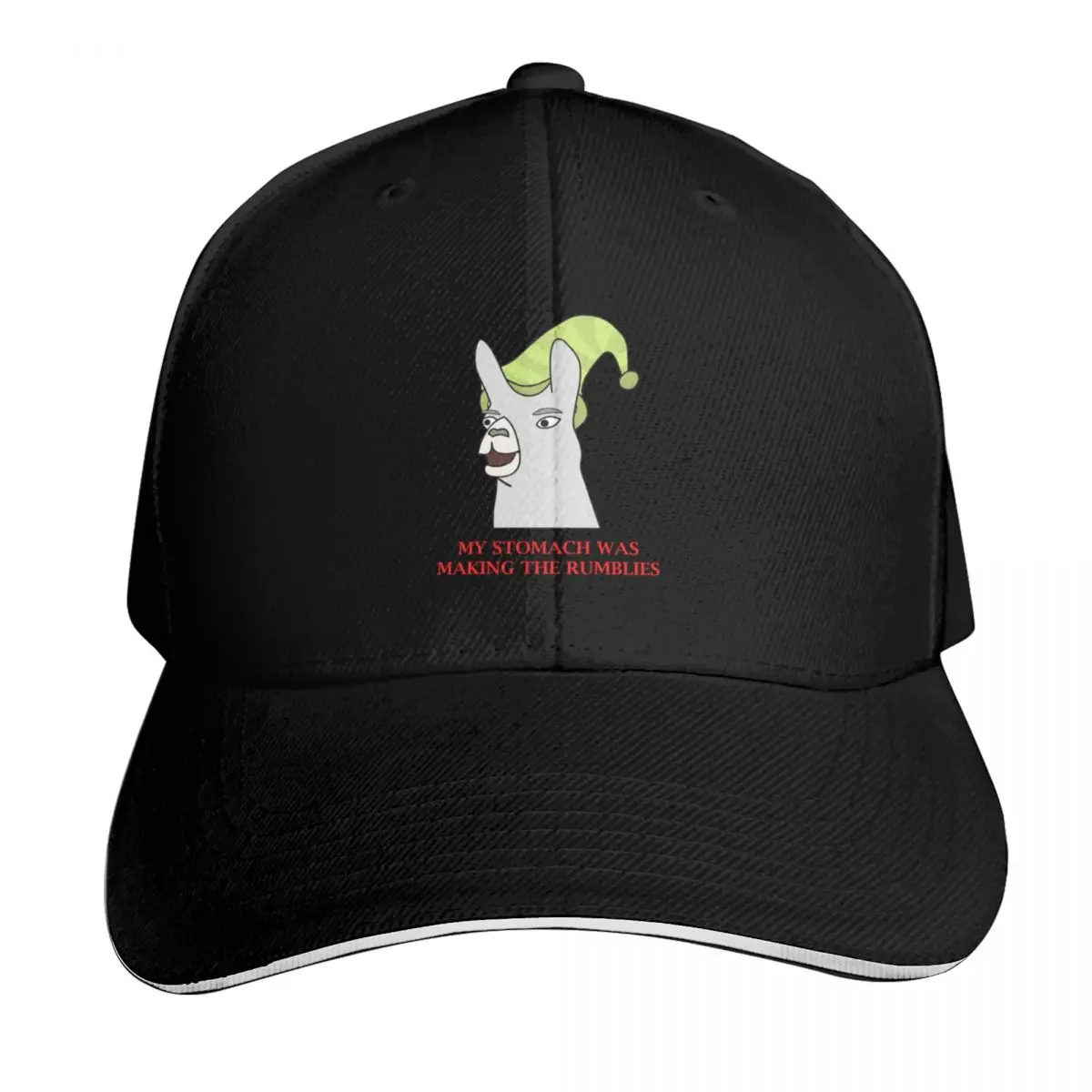 Llamas with Hats - My stomach was making the rumblies Baseball Cap Men Women Casual Summer Sport Sun Cap