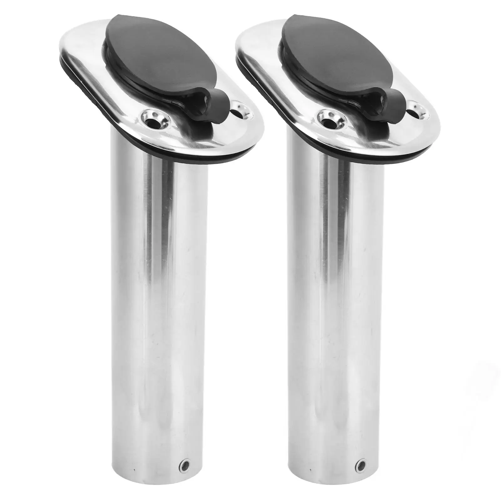 316 Stainless Steel Fishing Rod Holder Clamp - Rustproof Flush Mount 30° for Yachts & Boats