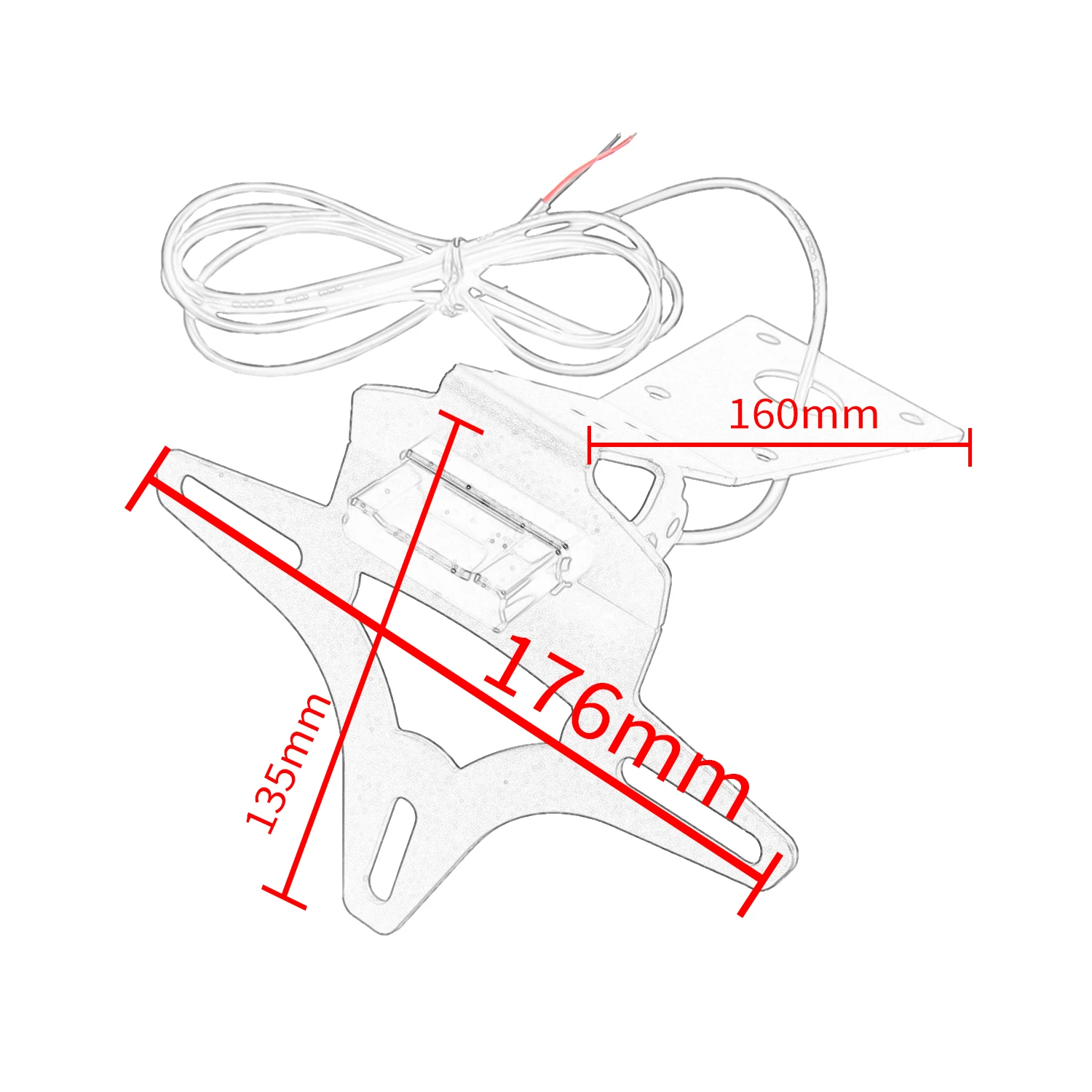 Rear License Plate Holder Motorcycle Tail Tidy Fender Eliminator Kits Bracket For KTM for Duke 890 R 2020 2021 2022 Accessories