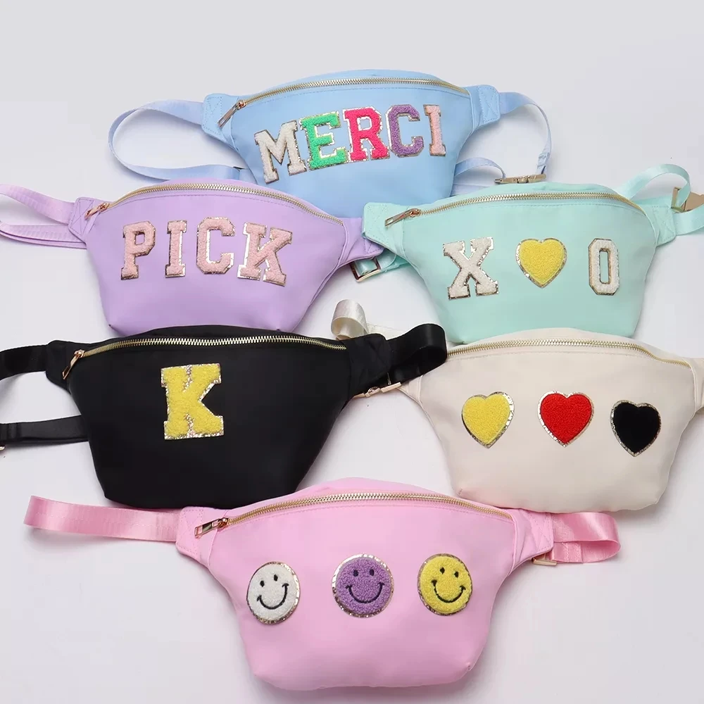 20PCS Wholesale Custom Printed Fanny Pack Cartoon Cute Belt Bag Waist Bag with Metal Hardware for Christmas Holiday