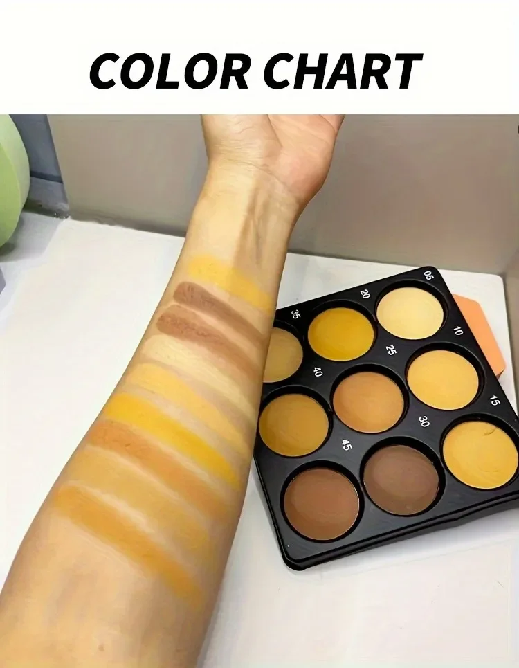 لوحة كونتور مقاومة للماء مكونة من 9 ألوان غير لامعة ثلاثية الأبعاد للتحكم في الزيت وتدوم طويلاً وسهلة المزج المصطبغة للعمق المتوسط