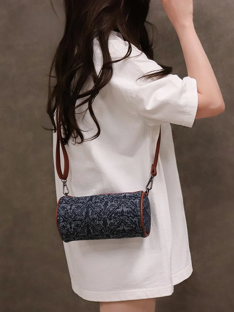Bolsa redonda criativa com padrão de dragão e fênix, estilo tradicional chinês, presente feminino para o Festival Qixi.