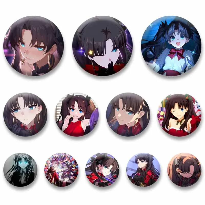 New Honkai Star Rail Rin Tohsaka Brooch on Backpack Accessories Anime Game Figure Lapel Pins Round Cartoon Badges Jewelry Gifts