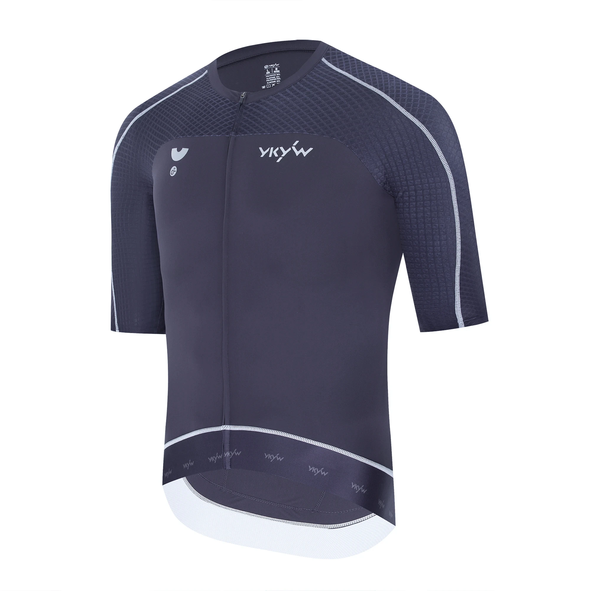 YKYWBIKE Herren Sommer-Radtrikot 3D-Schnitt Raglan-Ärmel Schnelltrocknend Atmungsaktiv Leichtes Rennrad-Trikot Hautfreundliches Oberteil – Detail 37