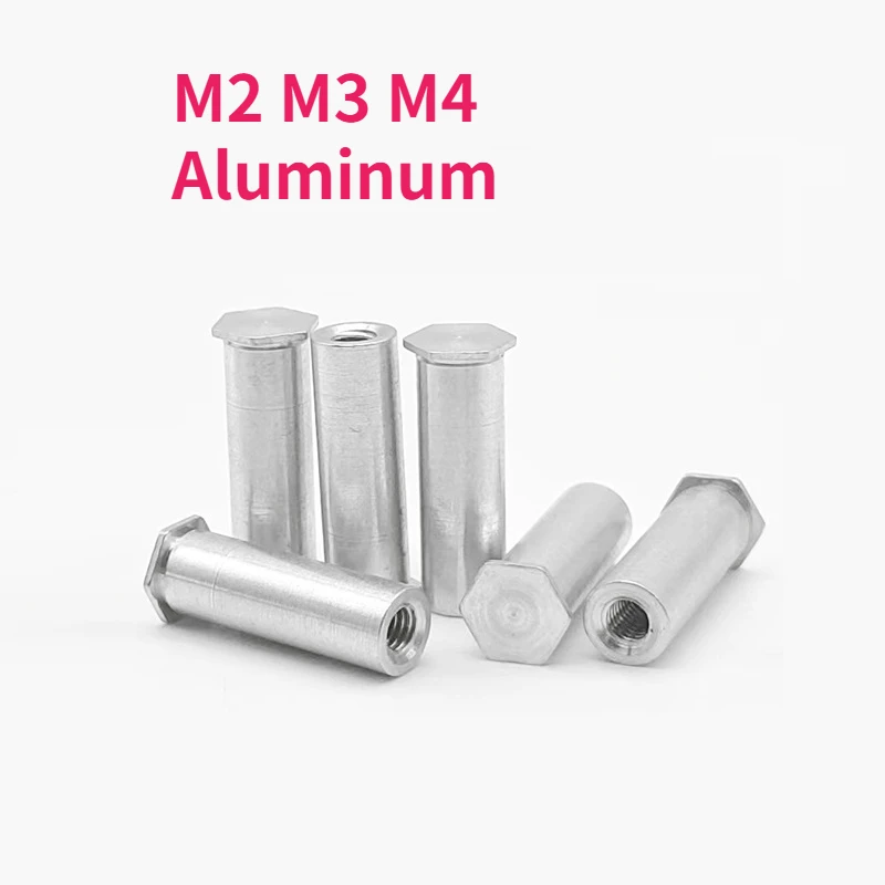 M2 M3 M4 Aluminum BSOA Hexagon Head Blind Hole Pressure Riveting Column Ressure Riveting Stud Screw Nut