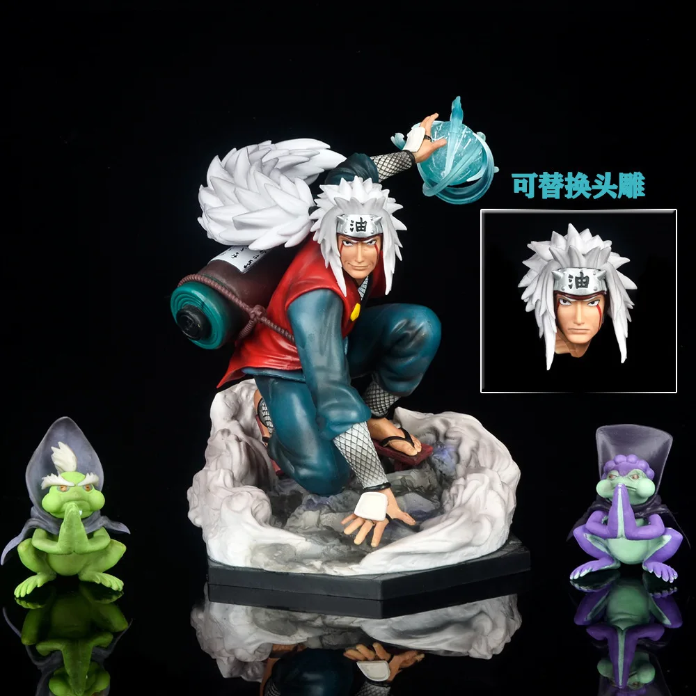 Naruto gk miraya, unsterbliche Kröte, Sanshin, kann Köpfe ändern, Statue Box Figur Modell