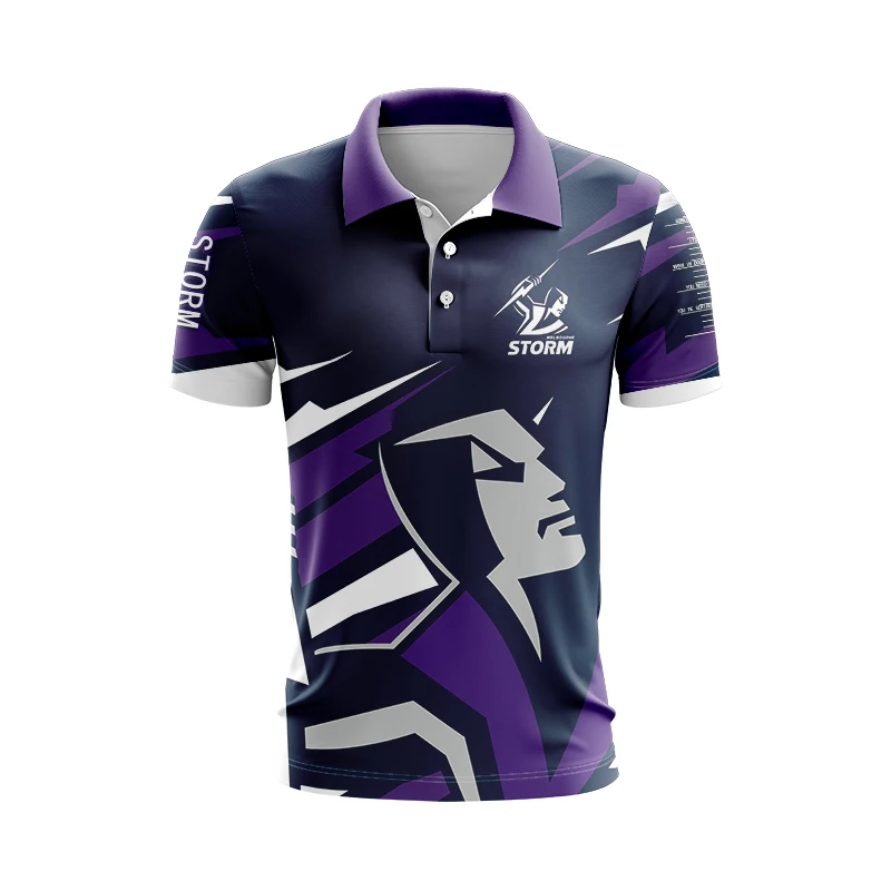 POLO  Melbourne Storm Ashtabula side training jersey(Custom name and number )