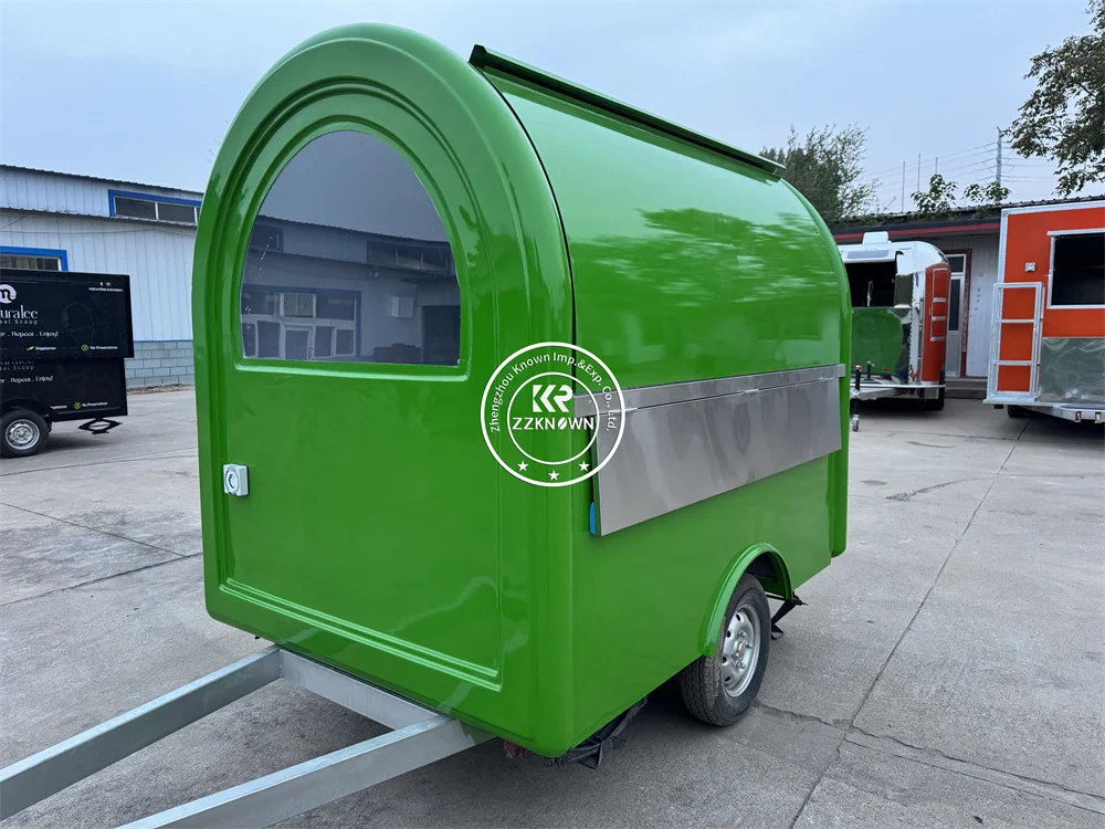 DOT CE Concessione Carrello per alimenti Cucina mobile Carrello per gelato completamente attrezzato Chiosco per snack per caffè all'aperto Rimorchio per cibo di strada