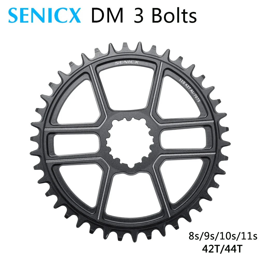 SENICX 1x Road Bike Chainring 40T 42T 44T Narrow-Wide Single Speed Chainring for 9/10/11/12 Speed Crankset | CNC Machined Alloy