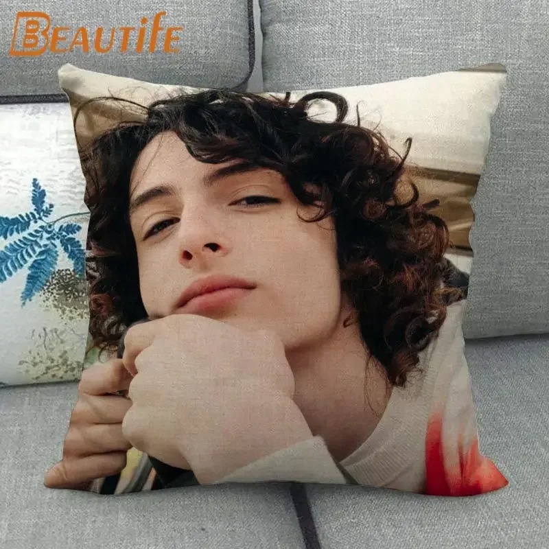 Custom Finn Wolfhard Pillowcase  Wedding Decorative Cotton Linen Pillow Case For Home Pillow Cover 45X45cm One Side