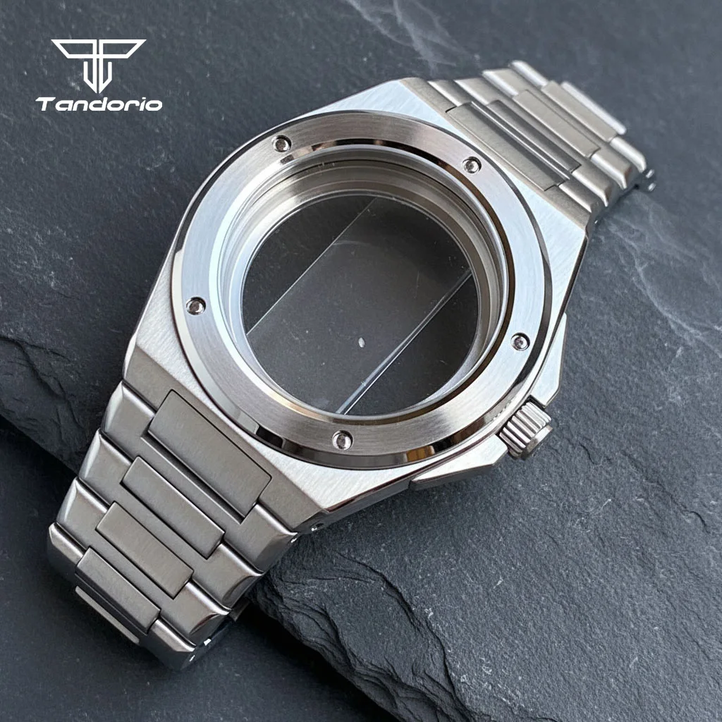 Fit NH35 Dive Stainless Steel 40mm Watch Case+Band+Dial+Hands Accessory Set Sapphire Glass for Engineer Style Men's Wristwatch