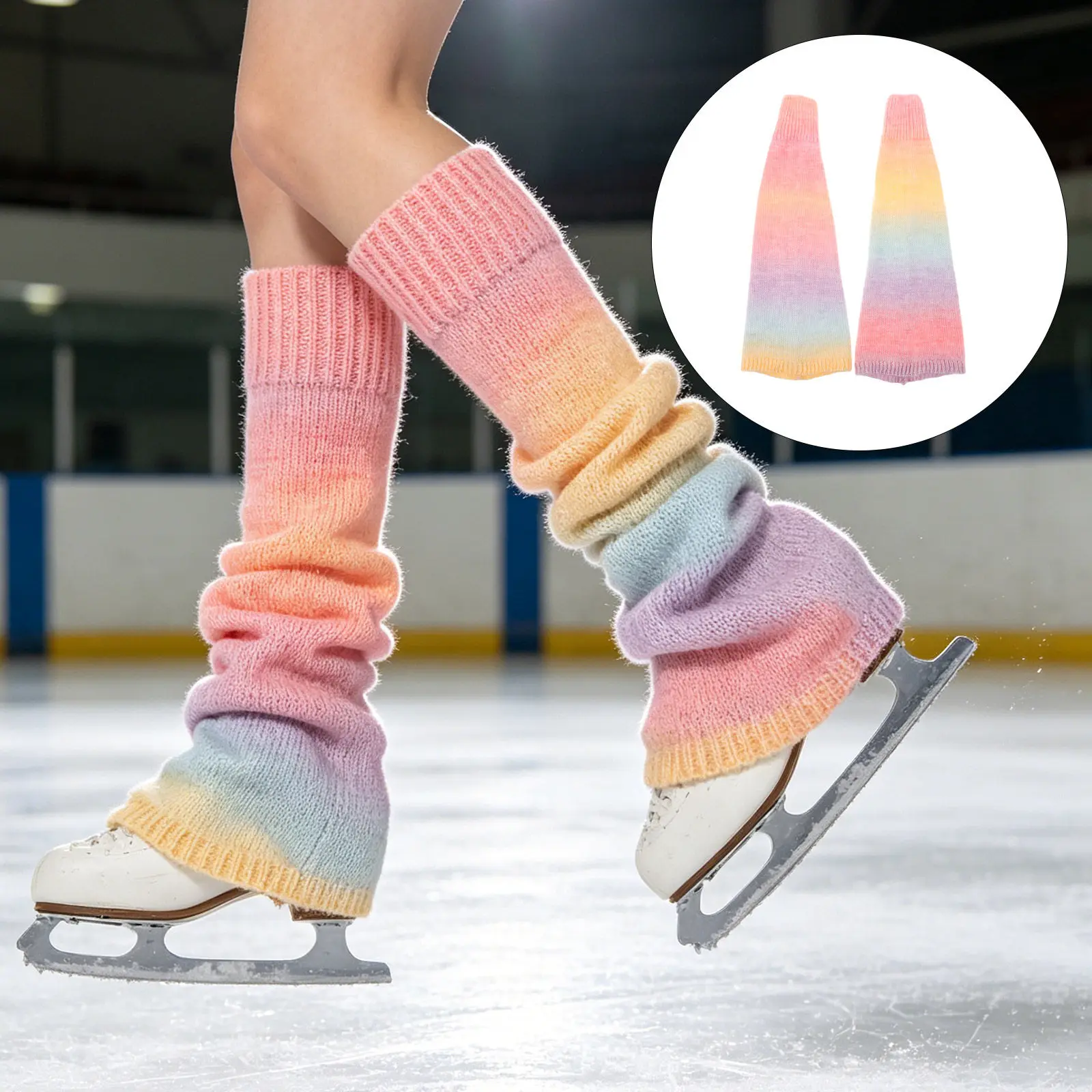 Figure Skating Shin Guards with Dual Layer Padding Breathable Mesh Panels Adjustable Strap System for Customized Comfort and
