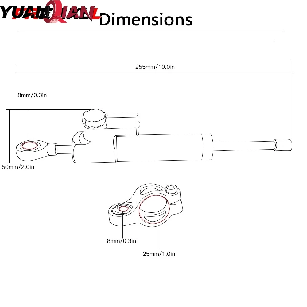 For HONDA CBR 650R CBR650R 2019 2020 2021 2022 CNC Motorcycle Steering Damper Stabilizer Linear Reversed Safety Control Over