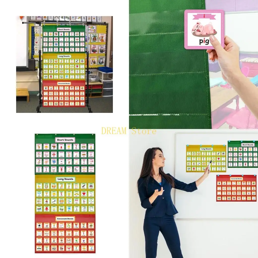 Hanging Pocket ChartCombinable Wall Chart for Classroom Decorations best sale