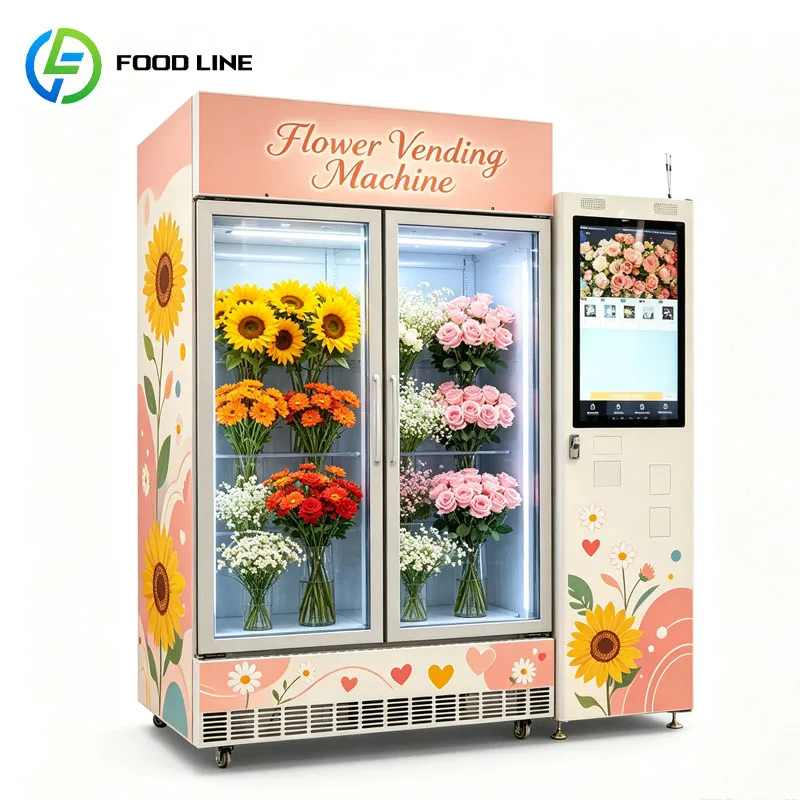 Flower Vending Machine Fresh Bouquet Vending Locker Automatic Floral Retail Cabinet Self Service Customized
