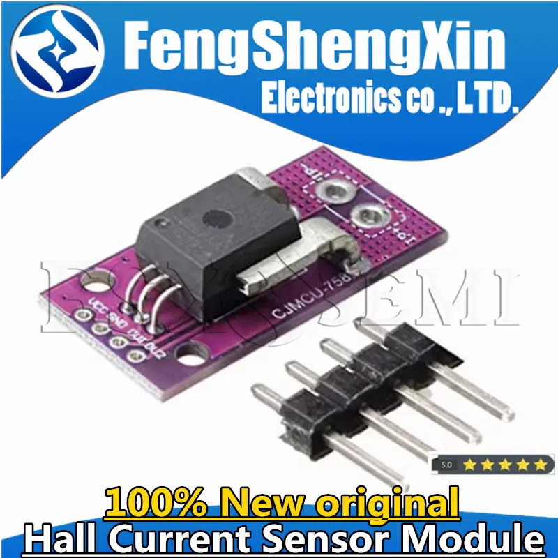 

50A 100A 200A Hall Current Sensor Module Linear Analog AC DC Current Sensor ACS758LCB-050B High Accuracy for RC Model DIY